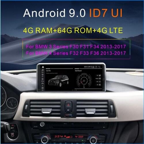 IPS 4G+64G Android 9.0 player 4G LTE for BMW 3 Series F30 F31 F34 NBT / 4 Series F32 F33 F36 2013-2017 navigation multimedia