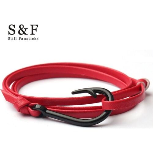 Hook Leather Bracelet Men Jewelry Bracelets For Women Bileklik Pulseira Masculina Feminina Bijoux Pulseras Hombre Charm Gifts