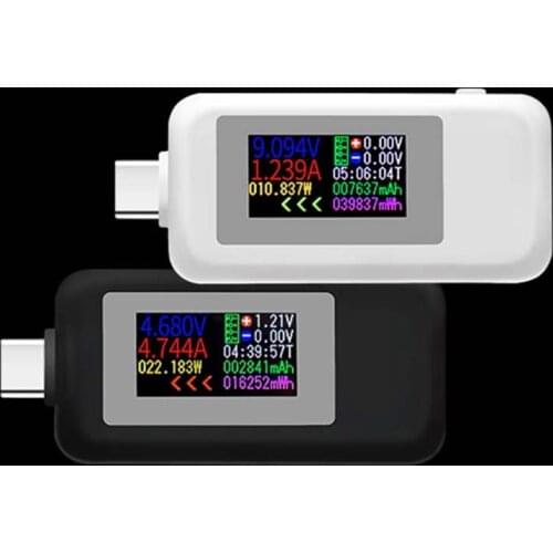 KWS-1902C Type-C Color Display USB Tester 0-5A Current 4-30V Voltage USB Charger Tester Power Meter Mobile Battery Detector