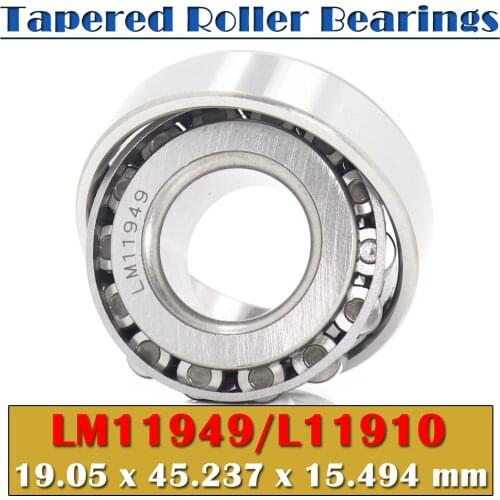 1-1/4'' Axles Trailer Wheel Hub Bearings Kit (1PC) LM11949/L11910 19.05x45.237x15.494 mm Rotary Quiet High Speed and Durable