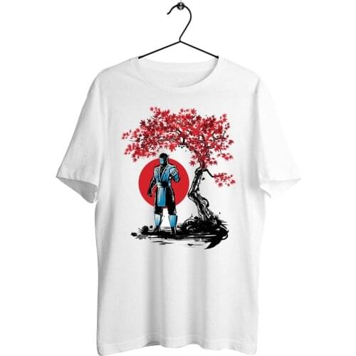 Mens T Shirt Mortal Kombat Sub Zero Scorpion Artwork Printed Tee