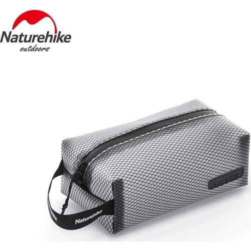 Naturehike Waterproof Travel Storage Bag Toiletries Bag Pouch Wash Bag Business Travel Cold & Heat Resistance TPU Grid Fabric