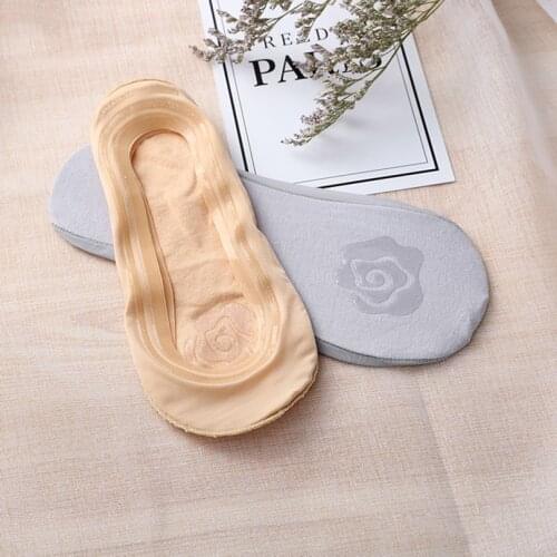 2020 Women Casual Ultrathin Invisible No Show Non Slip Loafer Liner Low Cut Short Cotton Boat Socks Black Beige White