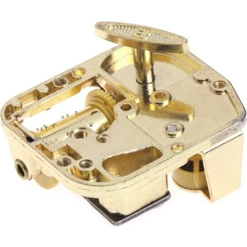 New 18 Notes DIY Mechanical Musical Box Golden Movement+Screws +Castle In The Sky Key Gift Home Decor Good Quality C42