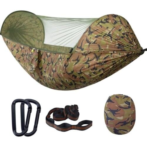 New Home Anti-Rollover Hammock with Mosquito Net Double Person Hiking Camping Foldable Hammock Outdoor Anti-mosquito Swing Chair