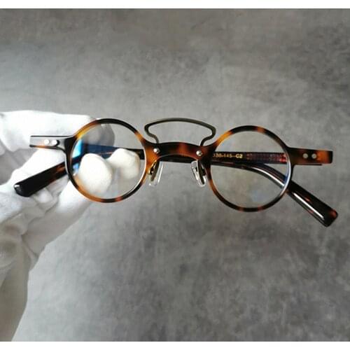 2020 NEW High Quality Retro Fashion Acetate Round Circle Frame Creative Glasses Men Women Optical Prescription Eyeglasses