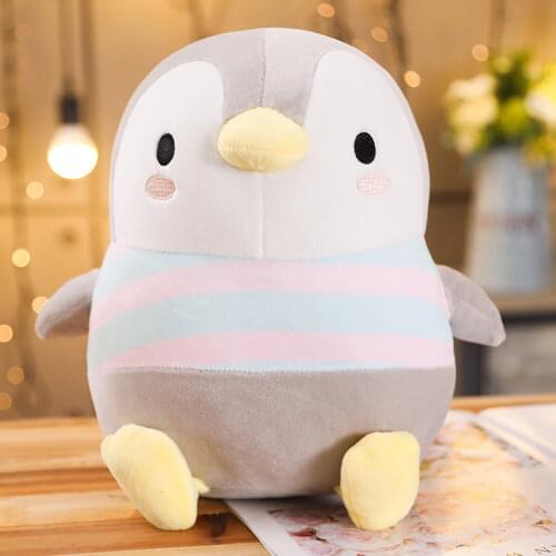 30/45/55cm Cartoon Penguin with Hat Plush Toys Lovely Pillows Stuffed Soft Animal Dolls Baby Girls Huggable Birthday Gift