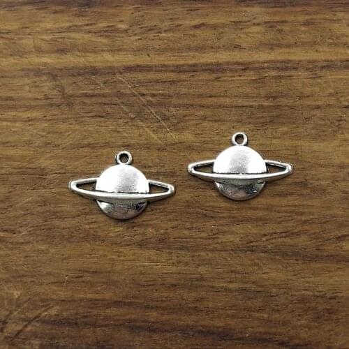 10pcs Charms saturn planet spark star 20*13mm Tibetan Silver Plated Pendants Antique Jewelry Making DIY Handmade Craft