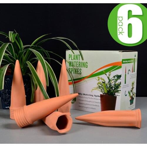 Six drip irrigation devices, gardening irrigation tools, ceramic red clay, lazy man, automatic watering and water seepage device