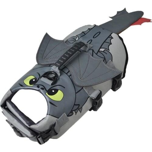 Pet Life Jacket Summer Dog Swimming Vest Fly Dragon Cosplay Dogs Swimwear Swimming Clothing