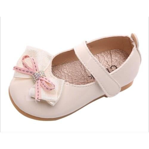 New Childrens Candy Color Baby Shoes Soft Bottom Summer Spring Smooth Leather Children Girl Shoes Princess Party Shoes Bow-tie