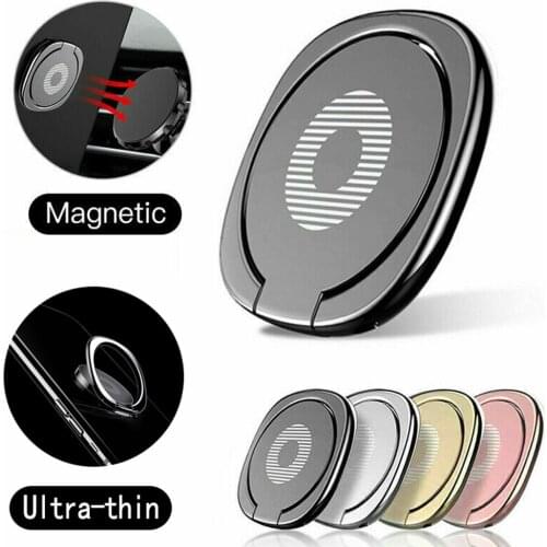 Universal Finger Ring Holder Magnetic Phone Holder 180° Mobile Phone Smartphone Round Phone Ring Car Mount Stand Holder