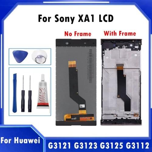 High Qaulity LCD For SONY Xperia XA1 XA 1 G3116 G3121 G3123 G3125 G3112 LCD Display Touch screen Digitizer Assembly with Frame