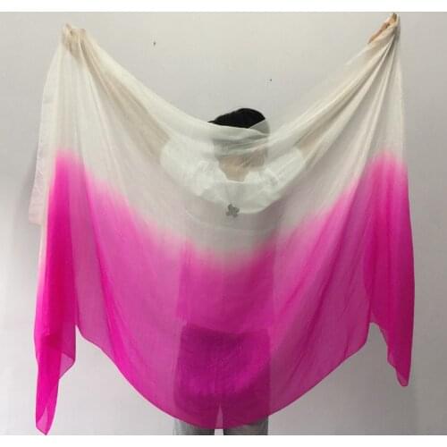 NEW 100% real silk Veils for belly dance Nice Stage Performance Props Silk Hand Scarf Veil for women 250x114cm