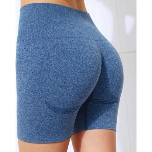Women Seamless Sports Short Summer Soft fitness Moisture Absorption Perspire Stretchy Shorts Squat Proof Tummy Control Leggings