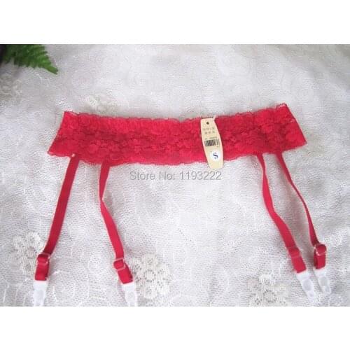 Women Sexy Lingerie Wedding Party Cosplay Lace Floral Garter Belt 4 Suspenders 2 Line Buckle Back Adjustable Strap