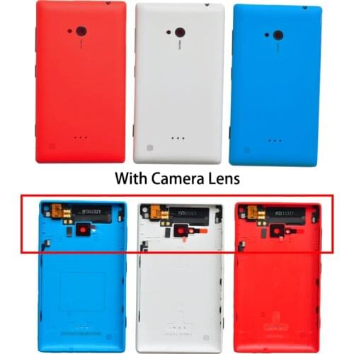 ZUCZUG New Original Plastic Rear Housing For Nokia Microsoft Lumia 720 Battery Cover Back Case With Camera Lens+Side Keys