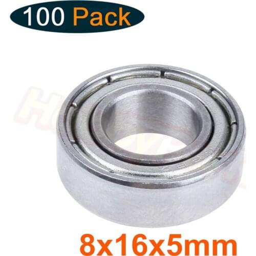 100Pcs Ball Bearings 8x16x5mm For RC Car 1/8 1/10 Remote Control Buggy Monster Traxxas HPI Associated Axial Redcat HSP