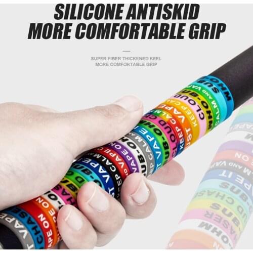 20pcs Silicone Elastic Fishing Rod Handle Ring Anti-Slip Protective Case O-shaped Ring Protector Rod Silicone Protective Rings