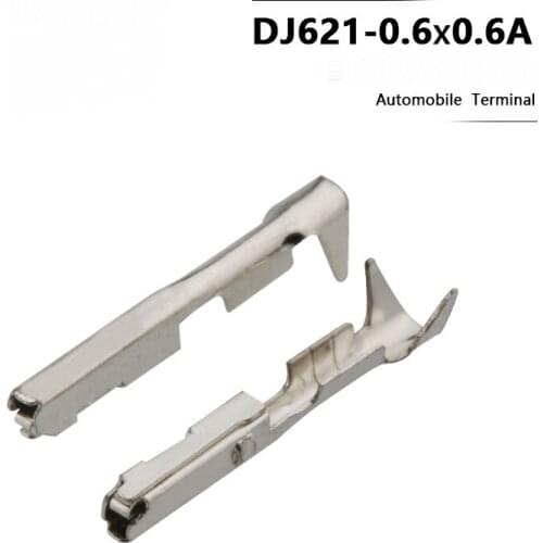 2000 Pcs 0.6 MM Series Brass Tinned Automobile Wiring Terminal Male Connector Plug Socke Fuse Box DJ621-0.6×0.6A