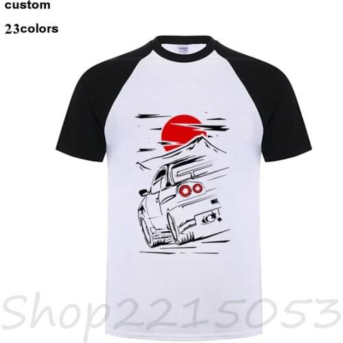 2020 moto biker Nissann Skyline GTR 34 Typography Men T-Shirt gtr r35 1400 vboy 200w moderl carbon toy tshirt male black t shirt