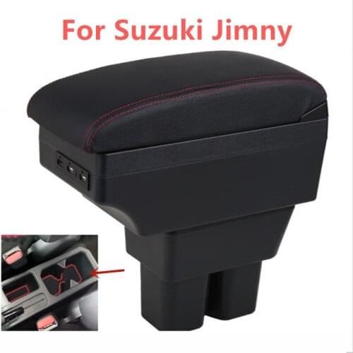 Car Armrest Box for Suzuki Jimny 2017 2018 2019 2020 2021 JB74 Central Storage Modification USB LED Accessories
