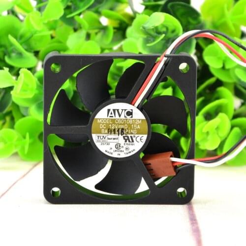 Free Delivery. Original C6010B12M 12V 0.15A 6CM 6010 3 wire dual ball bearing cooling fan