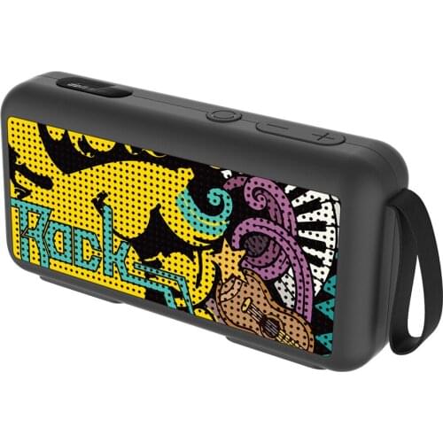 Mini Wireless Painting Bluetooth Speaker Pocket with Strap Support TF Card FM Radio Home Outdoor Phone Music Portable Subwoofer