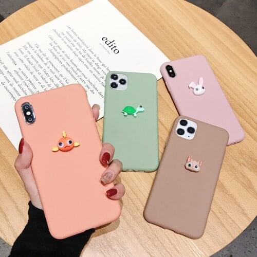 3D Cartoon Bunny Case For OPPO A53 A9 A5 A31 2020 A92S A72 A52 A91 A8 A3S A5S AX7 A83 A73 A71 A37 F15 F11 F9 F7 Soft TPU Cover