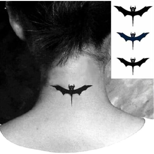 Black Vampire Bat Temporary Tattoo Body Art Flash Tattoo Stickers PYF-153 Waterproof Henna Tatoo Selfie Neck Arm Legs Sticker