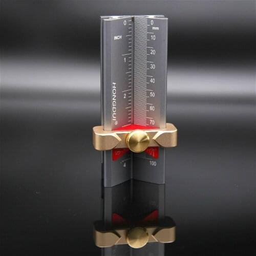 Woodworking Drill Bit Positioning Height Measuring Device Protractor Table Saw Measuring Tool Limiter Caliper Thickness Gauge