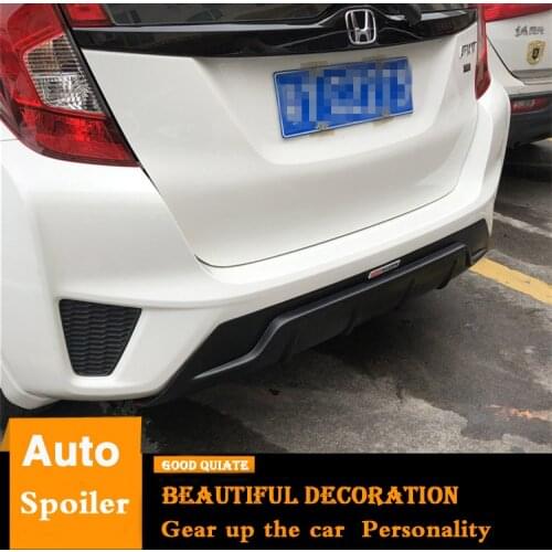 For Honda Fit Rear Spoiler 2014 2015 2016 2017 Jazz GK5 Hatchback Car Rear Wing Rear Spoiler Bumper Diffuser Bumpers Protector