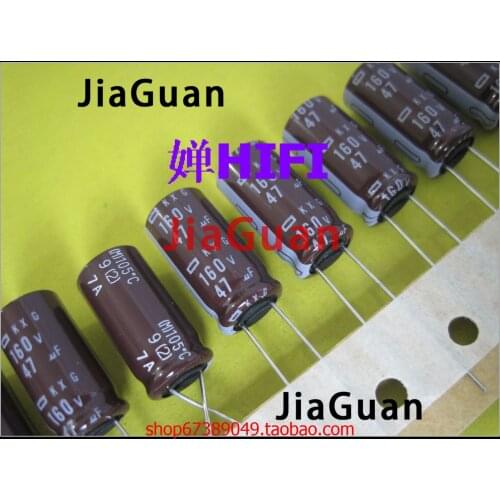 20pcs NEW NIPPON KXG 160V47UF 10x20MM NCC 47uf/160v electrolytic Capacitor 47UF 160V CHEMI-CON kxg 160v 47uf
