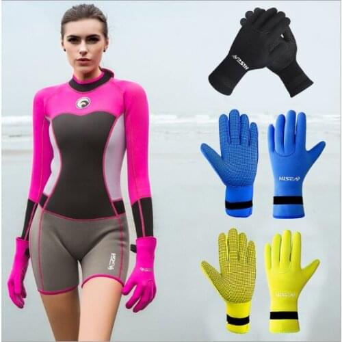 Hisea Diving Gloves Skid-proof, Cold-proof and Warm-keeping Hand Protector Skiving, Scratch-proof Diving Sports Equipment