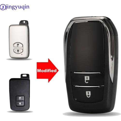 Jingyuqin Modified 2Buttons Car Key Shell Cover Case For Toyota Chr C-hr Land Cruiser 200 Avensis Auris Corolla Smart Key