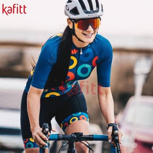 Kafitt cycling short-sleeved jumpsuit ladies summer overalls uniform road bike cycling team cycling jersey jumpsuit set