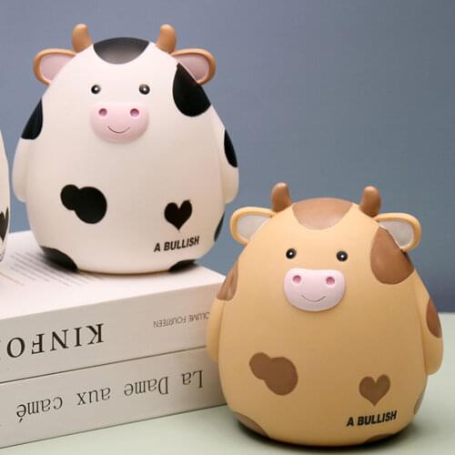 Cartoon Cute Cows Shaped Piggy Bank Money Plastic Coin For Attracting Money Jar Coins Money Box Large Savings Box Coins Gift