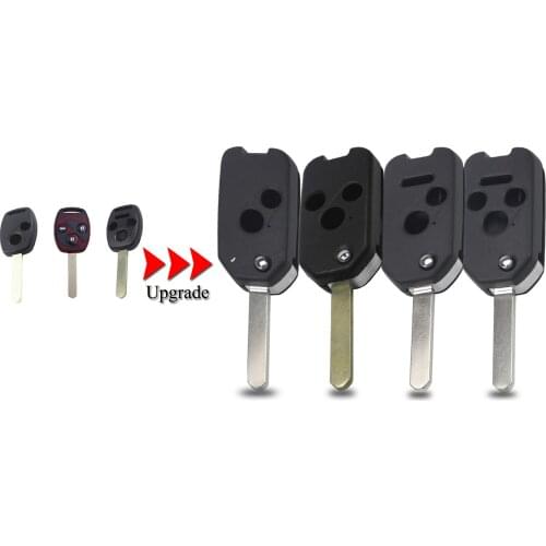 Kutery Folding Car Key Shell For Honda CRV Accord Civic Odyssey Fit 2/3/4Buttons With Uncut Key Blank Case Shell Fob Replacement