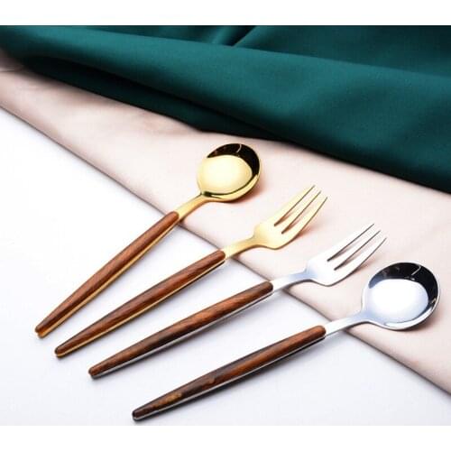 Stainless Steel Dinnerware Set Gold Cutlery Spoon Fork Knife Western Cutleri Silverware tableware Set Supplies