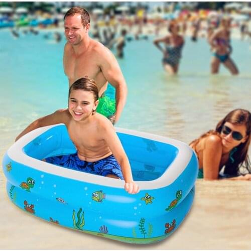 Inflatable Swimming Pool Childrens Inflatable Pool Family and Kids Inflatable Rectangular Inflatable Square Paddling Pool