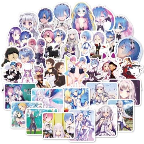 10/30/50pcs/pack Japanese AnimeRe:Life In A Different World From Zero Rem Stickers For Motorcycle Notebook Computer Car DIY Etc