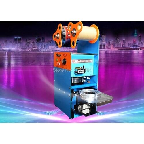 New ET-D9 220V Plastic Cup Sealing Machine ,Milk tea sealing machine,standard cup dia:9cm,9.5cm, With counting function
