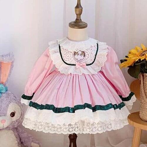 Autumn Spanish Princess lolita Dress Children Thanksgiving Outfits Christmas Toddler Girl ball gown dress