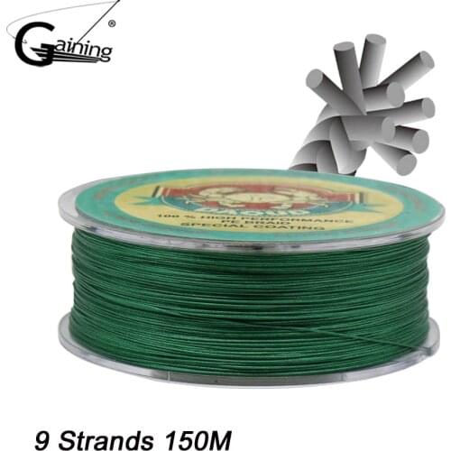 Daoud S9 Braided Fishing Line 150M 9 Strands Abrasion Resistant Braid Line PE Strong Multifilament Fishing Line 20lb-198lb
