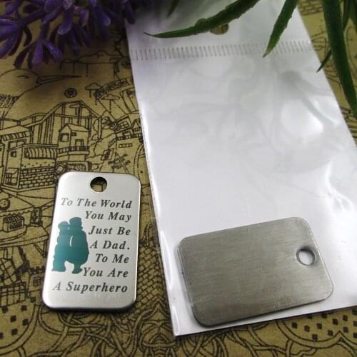20pcs--"to the world you may just be a dad..."stainless steel charms 5 styles for choosing DIY Charms for necklace bracelets