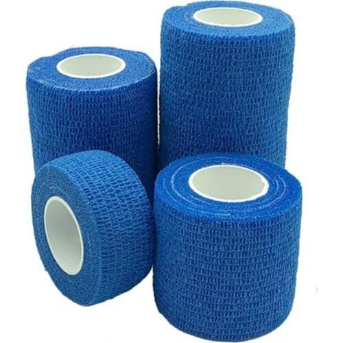 4.5M Blue Color First Aid Bandage Waterproof Security Self-Adhesive Bandage Emergency Survival Kits Elastic Bandages