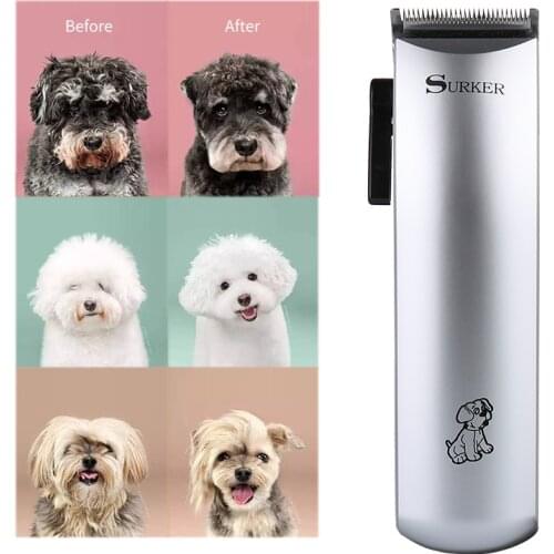 Corded Dog Hair Clippers Professional Pet Grooming Kit Cat Hair Trimmer Low Noise with Guide Combs Scissors