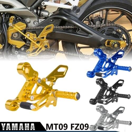 Adjustable MT09 FZ09 MT-09 FZ-09 CNC Rearsets Foot Peg Footrest Footpeg For 2014-2016 Yamaha MT FZ 09 MT-09 2015
