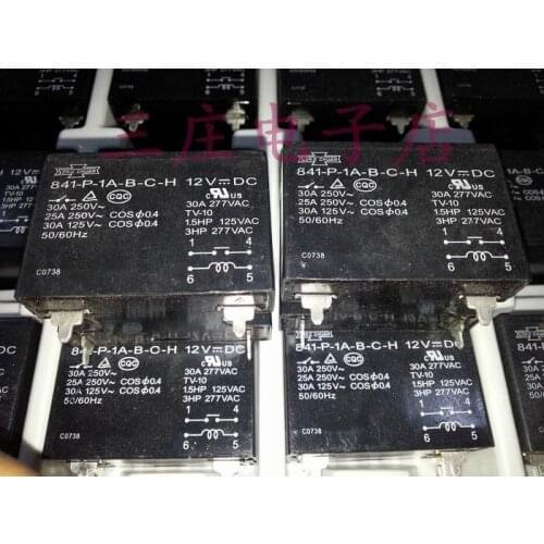 Relay 841-P-1A-B-C-H 12VDC G7L-1A-P-12V 4-pin -30A
