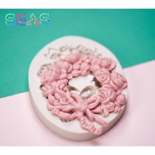 Silicone Molds Rose Garland Cake Decorating Mold Party Cake Decoration Mold Creativity Colorful Soft Dessert Making Tool Baking